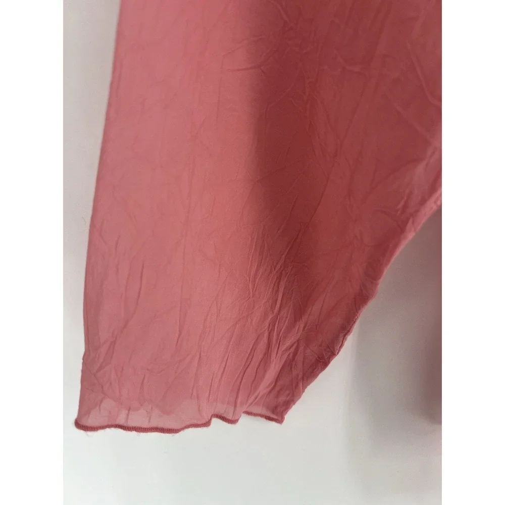 J‎ Jill Coral Pink Button Down Front Blouse Size M
